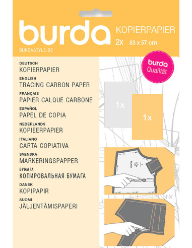 Papel vegetal carbono Burda - Amarelo e Branco