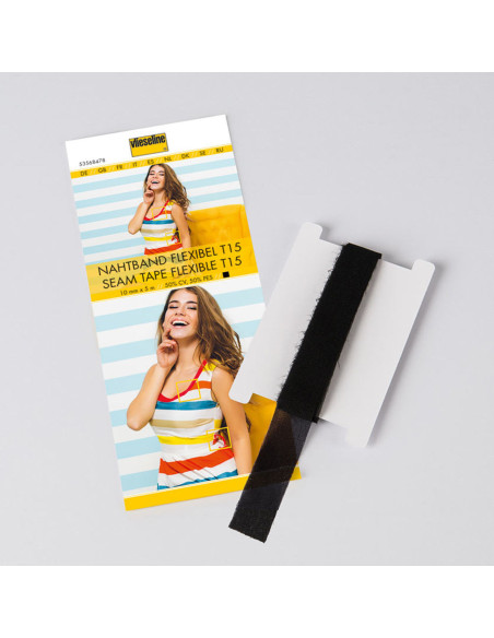Suporte de linha reta extensível Vlieseline - Preto