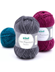 Fio para tricô Lisa Premium Jeans Gründl