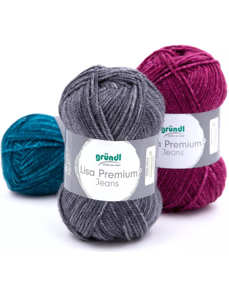 Fio para tricô Lisa Premium Jeans Gründl