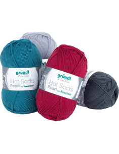 Lã para meias Hot Socks Pearl uni Gründl