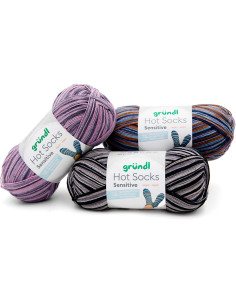 Lã para meias Hot Socks Sensitive Gründl