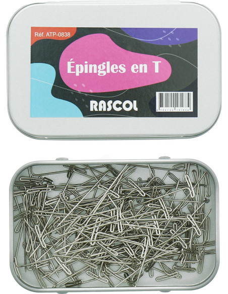 Caixa de 150 alfinetes para tricô em T Rascol