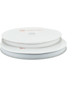 Rolo de 25 metros de adesivo branco da marca VELCRO® com 20 mm de largura