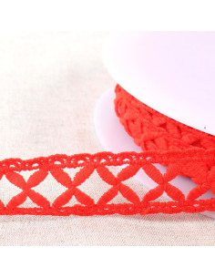 Guipura cruzada - Vermelho