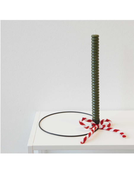 Fios chenille - Misto vermelho e branco