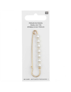 Alfinete de kilt 76 mm - Ouro com pérolas