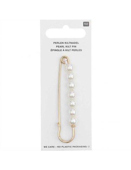 Alfinete de kilt 76 mm - Ouro com pérolas
