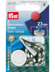 Caixa com 4 botões para cobrir com ferramenta de 23 mm