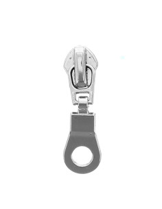 Cursor para fecho de nylon 5 mm - Prata