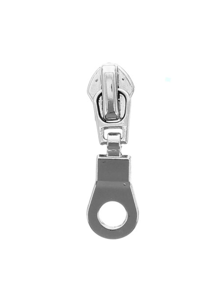Cursor para fecho de nylon 5 mm - Prata