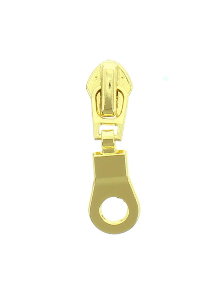 Cursor para fecho de nylon 5 mm - Ouro