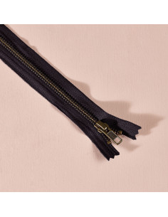 Fecho de metal preto 30 cm - Atelier Brunette