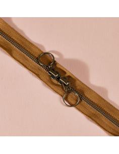 Fecho de correr duplo latão Ochre 60 cm - Atelier Brunette