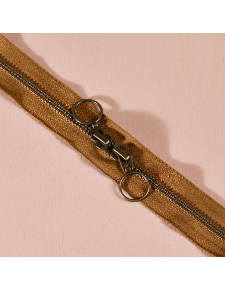 Fecho de correr duplo latão Ochre 60 cm - Atelier Brunette