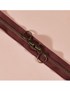 Fecho de correr duplo latão Rust 60 cm - Atelier Brunette