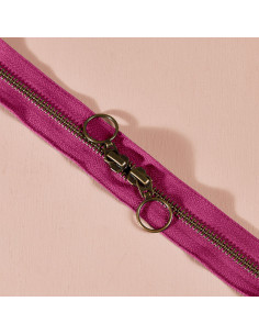 Fecho de correr duplo em latão Dahlia 60 cm - Atelier Brunette
