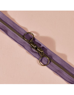 Fecho de correr duplo em latão Divine Parma 60 cm - Atelier Brunette