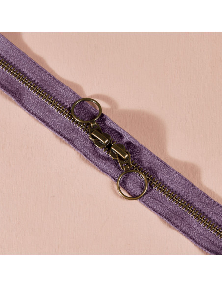 Fecho de correr duplo em latão Divine Parma 60 cm - Atelier Brunette