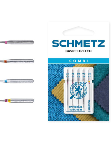 Agulhas sortimento Combi Basic Stretch Schmetz