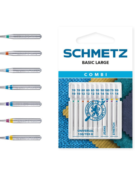 Agulhas sortimento Combi Basic Large Schmetz