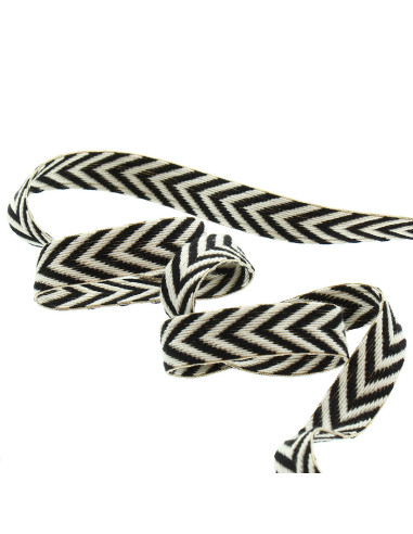 Galão chevron - Preto e natural