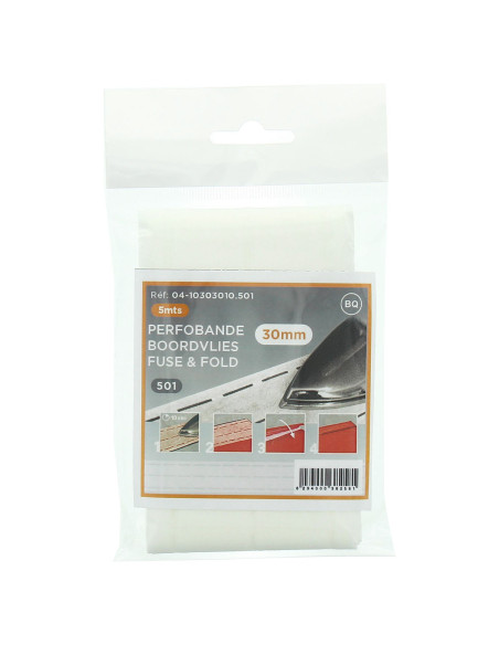 Entretela para borda rápida Perfobande 30 mm - Branco