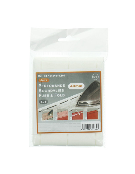 Entretela para borda rápida Perfobande 40 mm - Branco