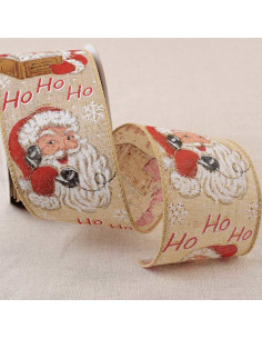 Fita papai noel - Bege
