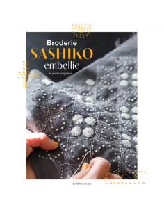 Livro bordado sashiko embelezado