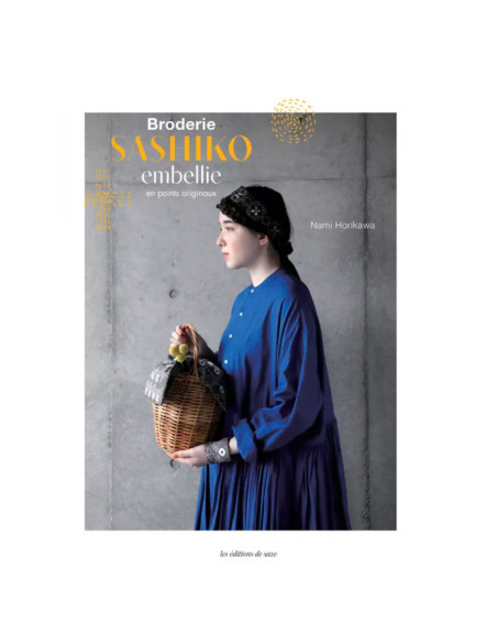 Livro bordado sashiko embelezado