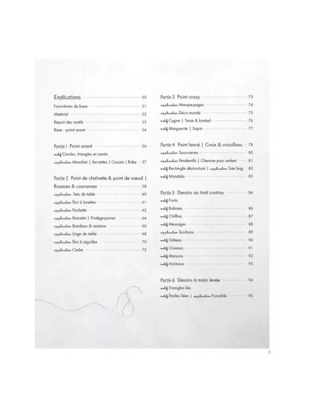 Livro bordado sashiko embelezado