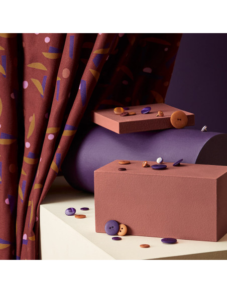 Tecido crepe de viscose Java Rust - Atelier Brunette