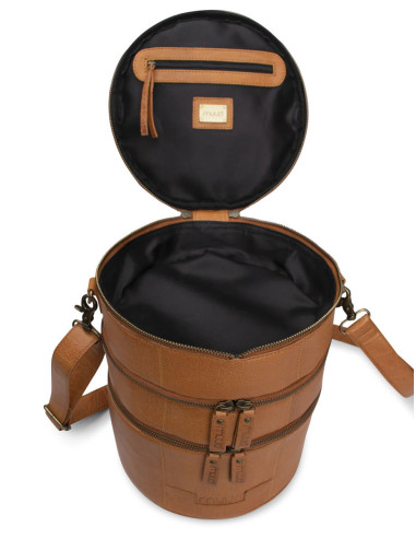 Saco de armazenamento em couro para tricô Muud Bturn - Whisky