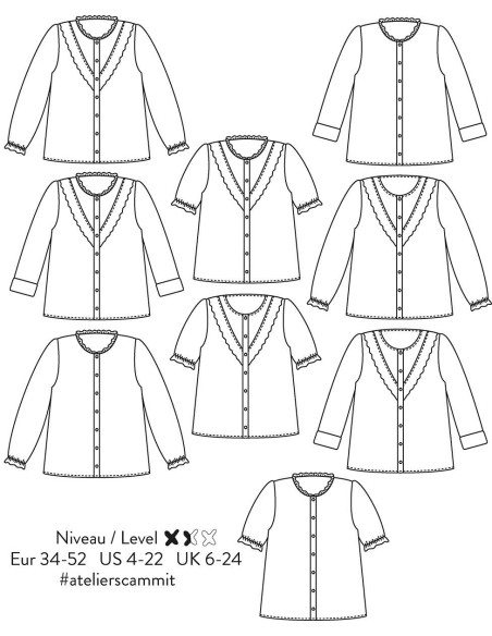 Molde de blusa Diapason - Atelier Scämmit