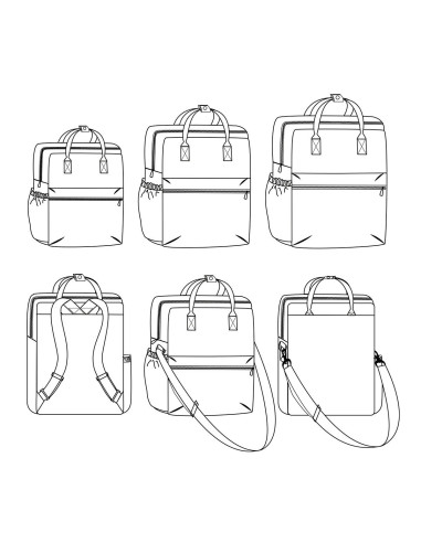 Padrão de mochila ou bolsa Eugène - Ikatee