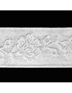 Elástico de lingerie estilo renda com flores brancas 2