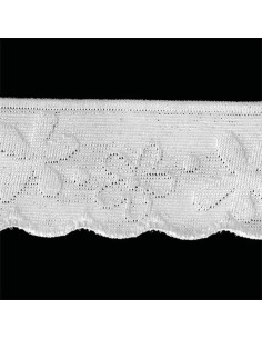 Elástico lingerie estilo renda flores estilizadas branco 2