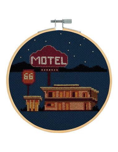 Kit de bordado ponto cruz - Motel