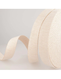 Alça de bolsa lurex - Branco sujo e dourado