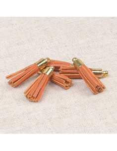 Conjunto de 6 mini pompons - Laranja