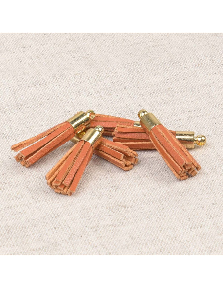 Conjunto de 6 mini pompons - Laranja