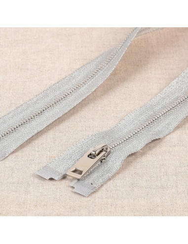 Fecho de metal separável lurex - Prata