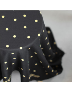 Tecido crepe de viscose Jolly Dots - Preto