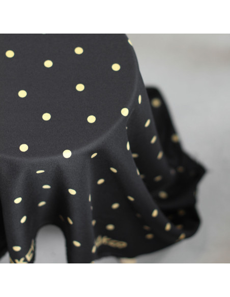 Tecido crepe de viscose Jolly Dots - Preto