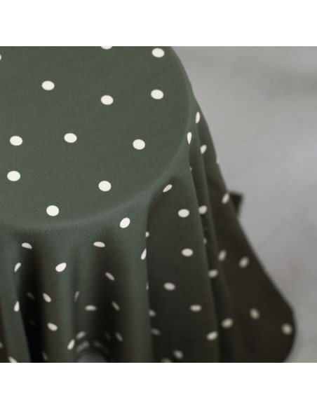 Tecido crepe de viscose Jolly Dots - Caqui