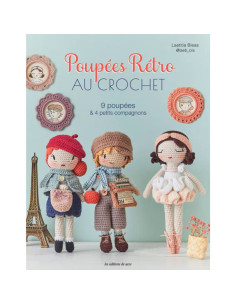 Livro de bonecas retrô em crochê