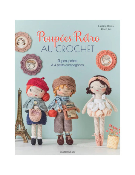 Livro de bonecas retrô em crochê