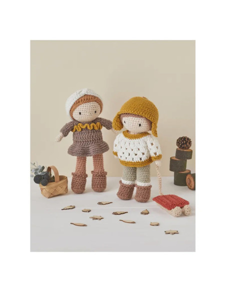 Livro bonecas & amigurumis na montanha em crochê