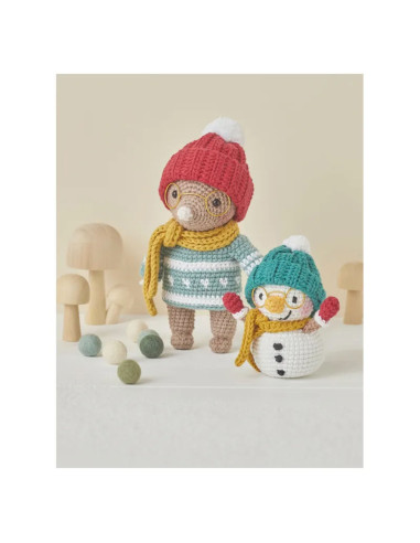 Livro bonecas & amigurumis na montanha em crochê